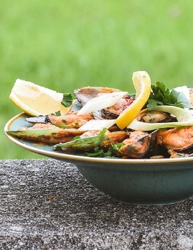 Muscheln in Weißweinsauce